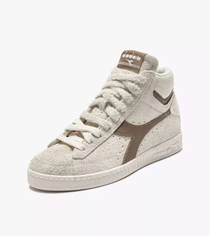 Game High Suede Waxed Retro-Tennisschuh mit hohem Schaft