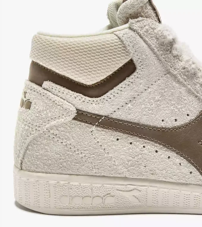 Game High Suede Waxed Retro-Tennisschuh mit hohem Schaft