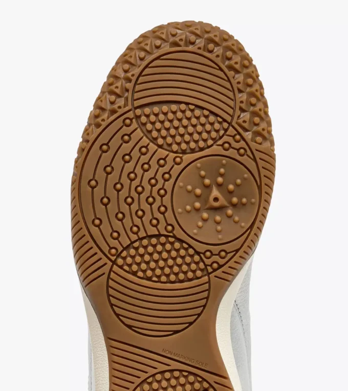 Goldfarbene Indoor Metallic Terrace Sneakers aus laminiertem Leder