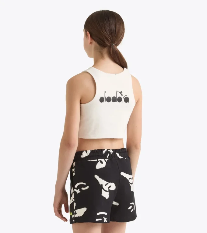 Jg. Crop Top Smile Logo T-Shirt Cropped Logo – Mädchen