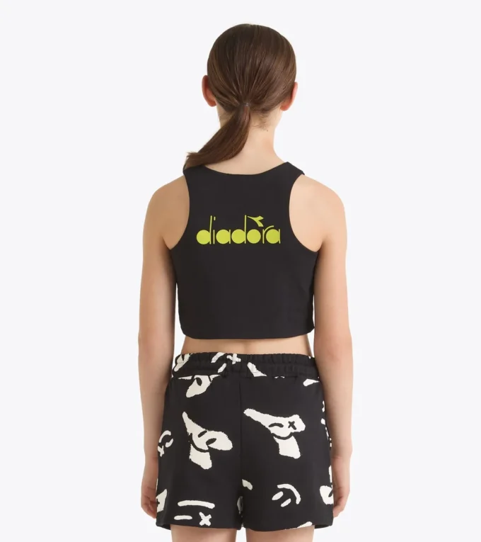 Jg. Crop Top Smile Logo T-Shirt Cropped Logo – Mädchen