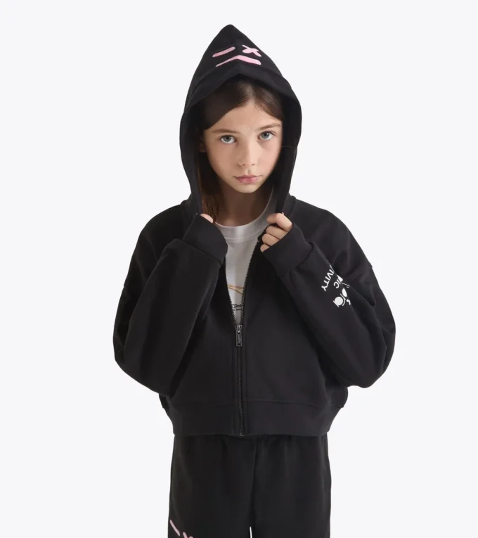 Jg. Hoodie Fz Pink Smile Hoodie mit verblassten Details – Mädchen