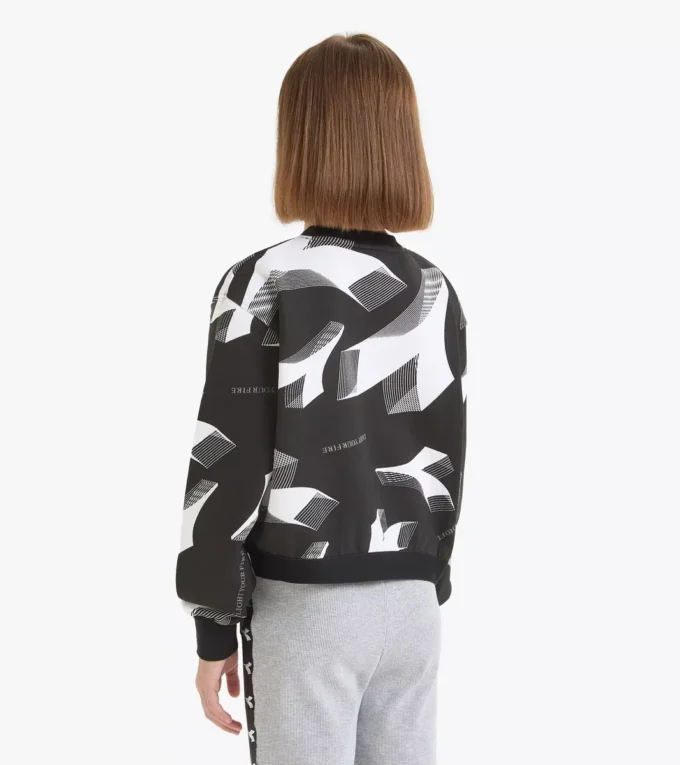 Jg. Sweatshirt Crop Aop Kurzes Sweatshirt – Mädchen