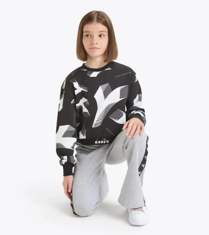 Jg. Sweatshirt Crop Aop Kurzes Sweatshirt – Mädchen