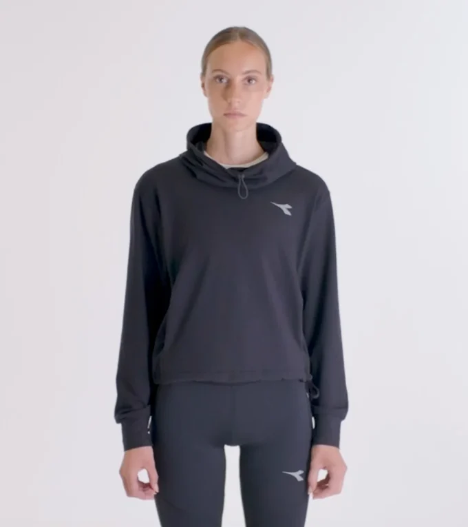 L. Jersey Pullover Hoodie Run Crew Jersey-Hoodie für nach dem Training