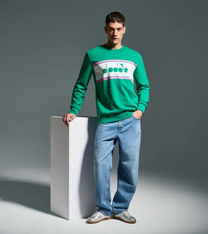 Sweatshirt Crew Logo Baumwoll-Crewneck